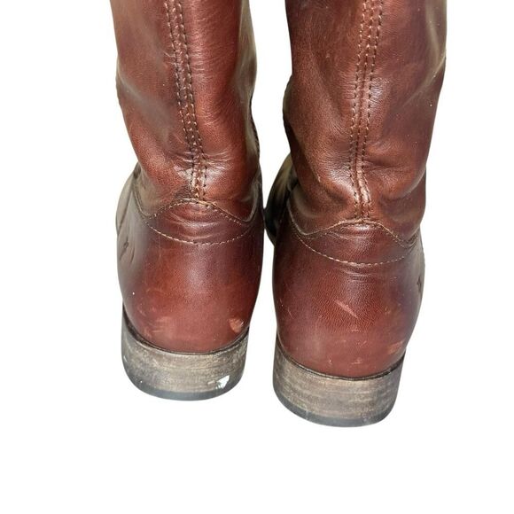 Frye Melissa Button 2 Riding Boots Mahogany Leather Size 8B Western Style - Picture 10 of 13